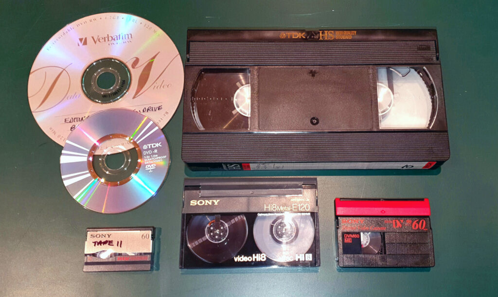 Old video tape disc and film conversion